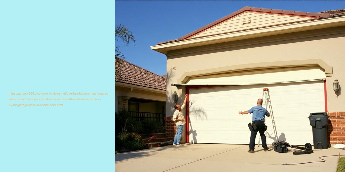 What's the secret to the effortless repair of your garage door in Orland Park?